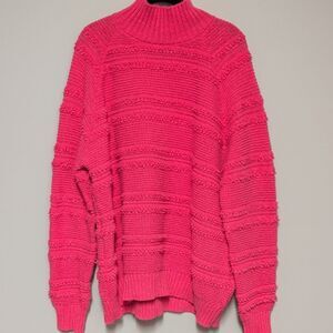 Cozy Pink Turtleneck Sweater